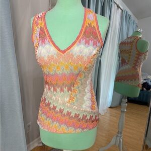 Missoni Colorful Zigzag Patterned Women's Tank Top